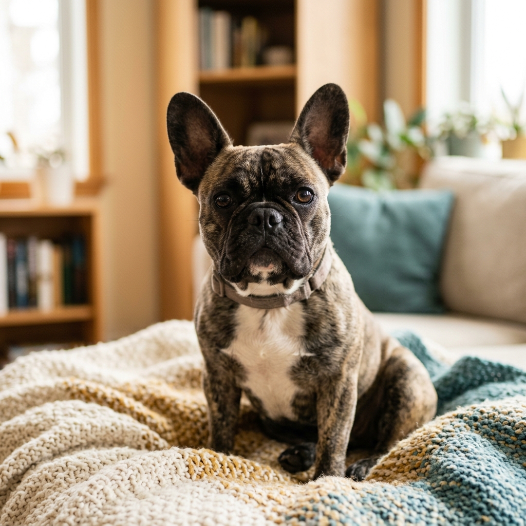 A cute rescue French Bulldog looking for a loving home