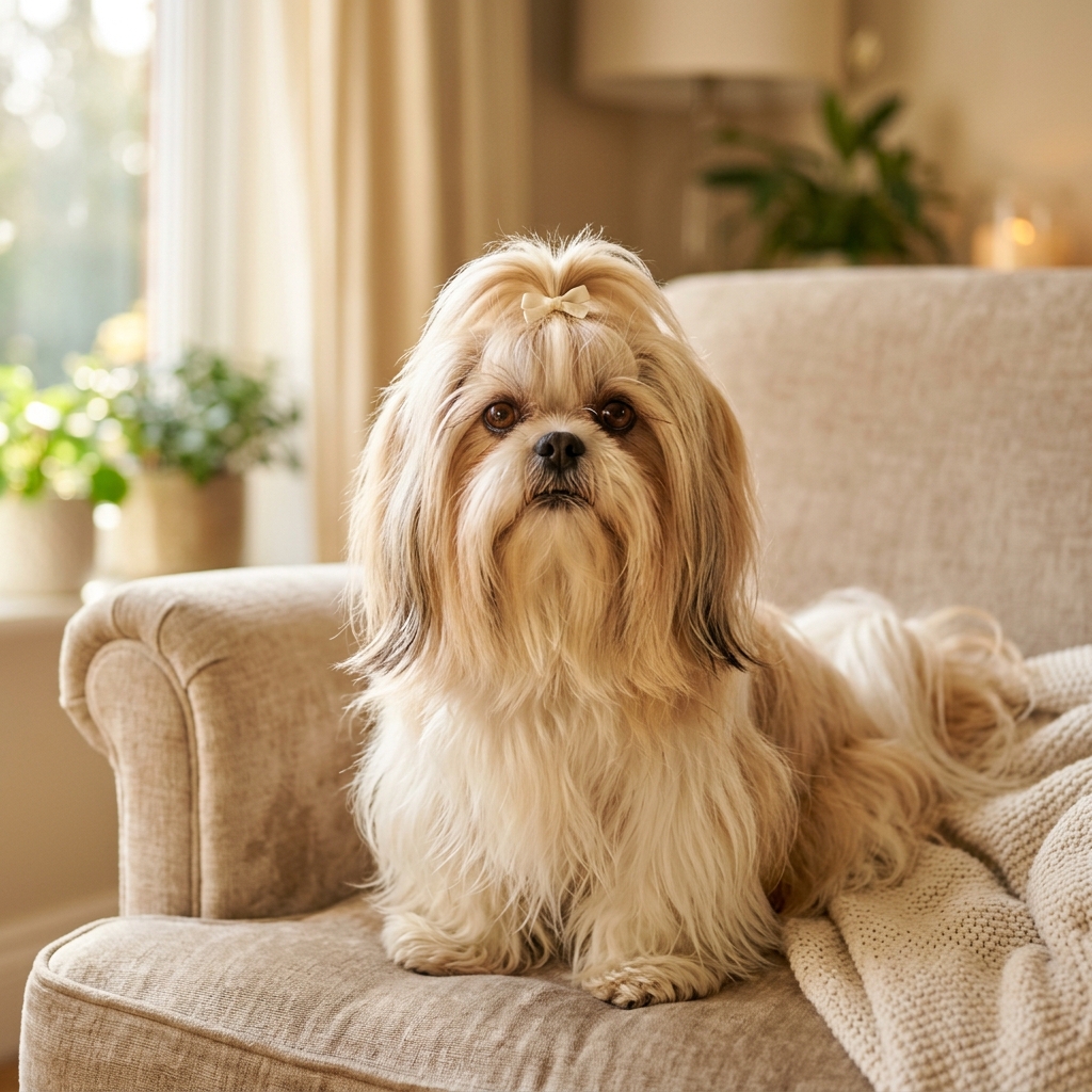 A cute rescue Shih Tzu looking for a loving home